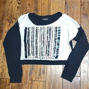 Milkyway Barcode Cropped Long Sleeve Shirt